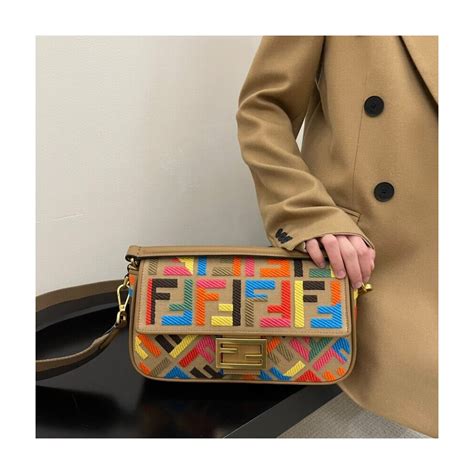 fendi multicolor fabric bag